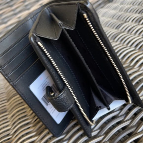 Kate Spade Leila Medium Compact Bifold Wallet Black - Picture 11 of 16